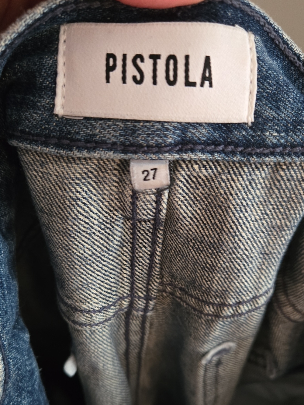 Pistola Bobbie Mid Rise Loose Straight Jeans 27 Marne Medium Blue Wash Denim - Picture 12 of 13